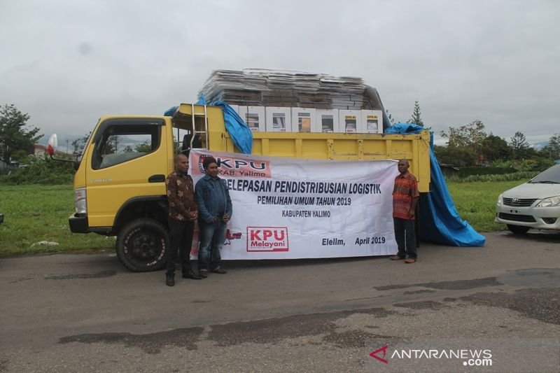 KPU Yapen Mulai Distribusi Logistik PSU Pilgub Papua